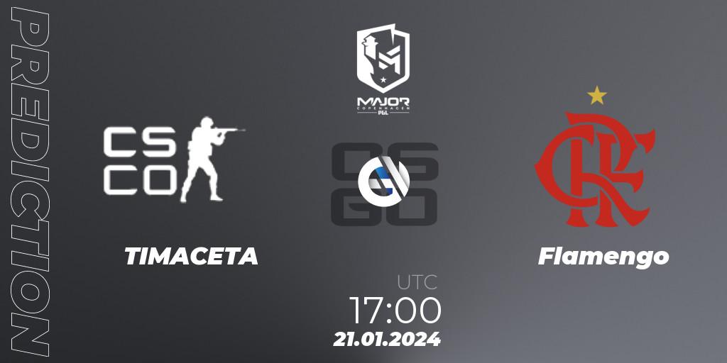 Pronóstico TIMACETA - Flamengo. 21.01.2024 at 17:00, Counter-Strike (CS2), PGL CS2 Major Copenhagen 2024 South America RMR Closed Qualifier