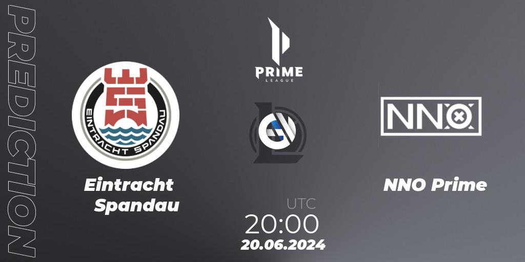 Pronóstico Eintracht Spandau - NNO Prime. 20.06.2024 at 20:00, LoL, Prime League Summer 2024