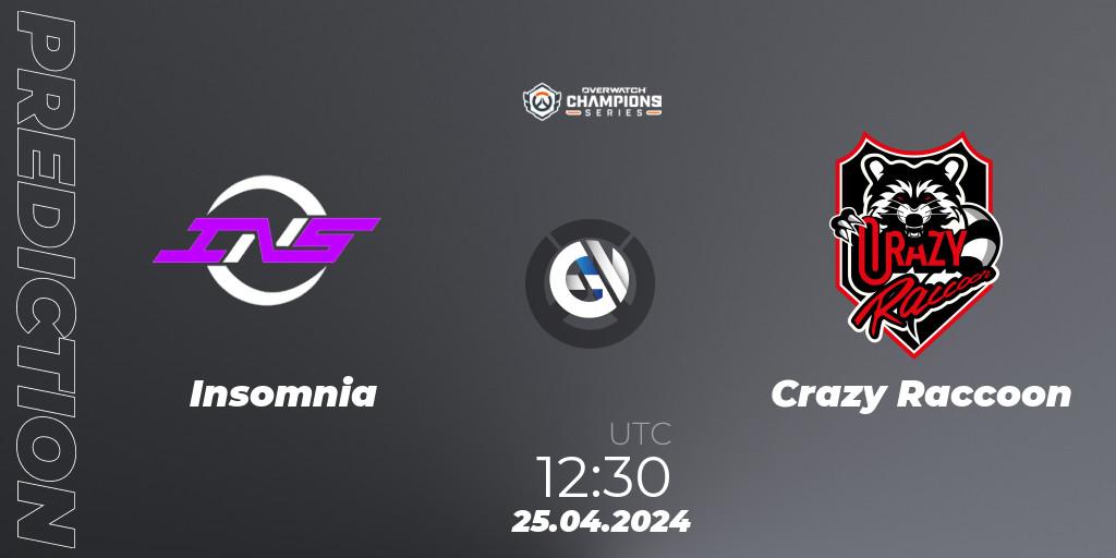 Pronóstico Insomnia - Crazy Raccoon. 25.04.2024 at 11:00, Overwatch, Overwatch Champions Series 2024 - Asia Stage 1 Main Event