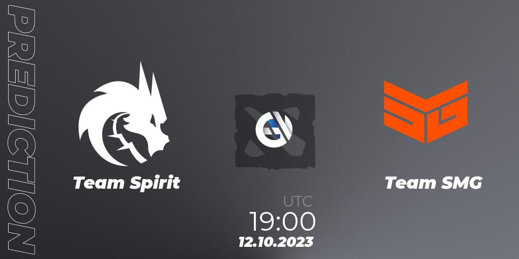 Pronóstico Team Spirit - Team SMG. 12.10.23, Dota 2, The International 2023 - Group Stage