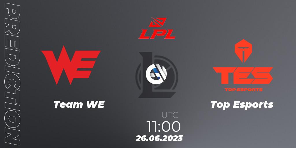 Pronóstico Team WE - Top Esports. 26.06.2023 at 11:30, LoL, LPL Summer 2023 Regular Season