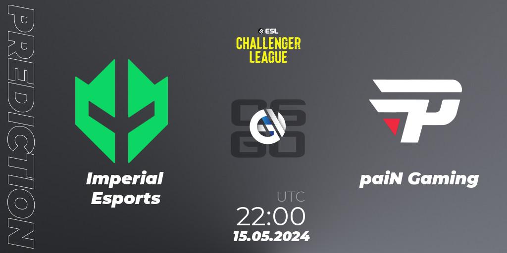 Pronóstico Imperial Esports - paiN Gaming. 15.05.2024 at 22:00, Counter-Strike (CS2), ESL Challenger League Season 47: South America