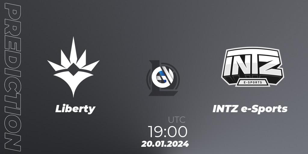 Pronóstico Liberty - INTZ e-Sports. 20.01.24, LoL, CBLOL Split 1 2024 - Group Stage