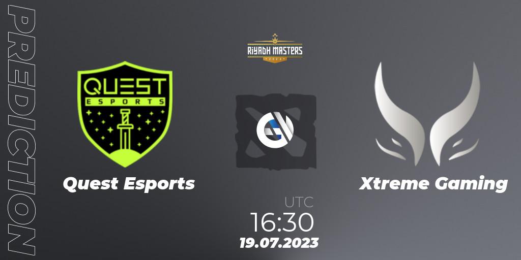 Pronóstico PSG Quest - Xtreme Gaming. 19.07.2023 at 17:55, Dota 2, Riyadh Masters 2023 - Play-In