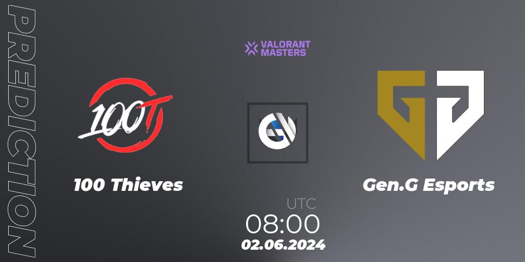 Pronóstico 100 Thieves - Gen.G Esports. 02.06.2024 at 08:00, VALORANT, VCT 2024: Masters Shanghai