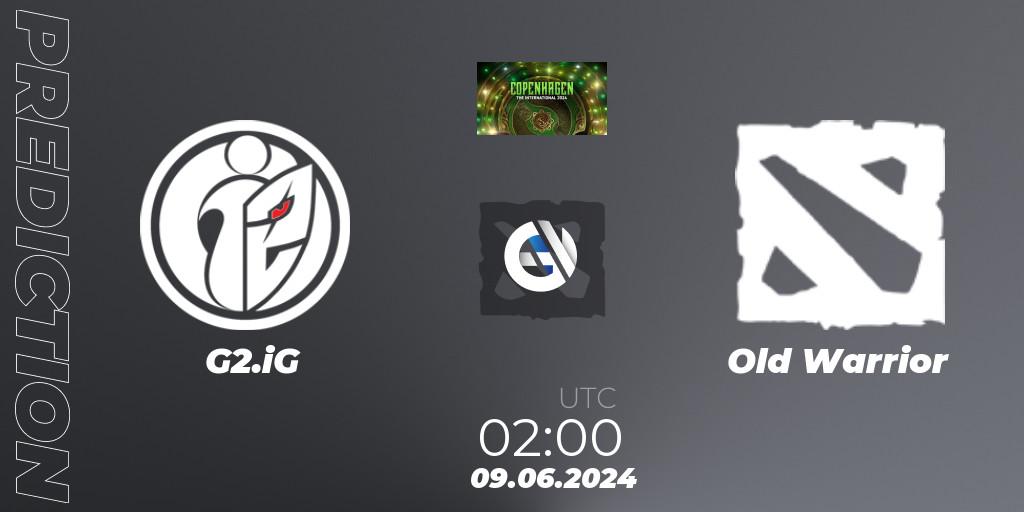 Pronóstico G2.iG - Old Warrior. 09.06.2024 at 02:00, Dota 2, The International 2024 - China Closed Qualifier