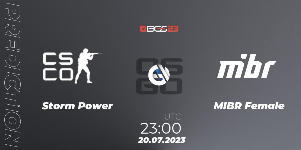 Pronóstico Storm Power - MIBR Female. 20.07.2023 at 23:00, Counter-Strike (CS2), BGS Esports 2023 Female: Online Stage