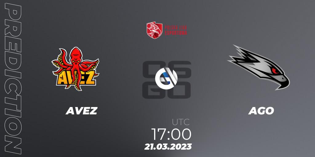 Pronóstico AVEZ - AGO. 21.03.2023 at 17:00, Counter-Strike (CS2), Polska Liga Esportowa 2023: Split #1