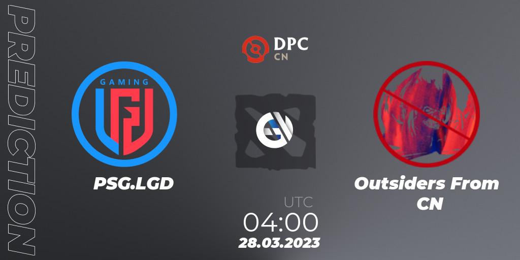 Pronóstico PSG.LGD - Outsiders From CN. 28.03.23, Dota 2, DPC 2023 Tour 2: China Division I (Upper)