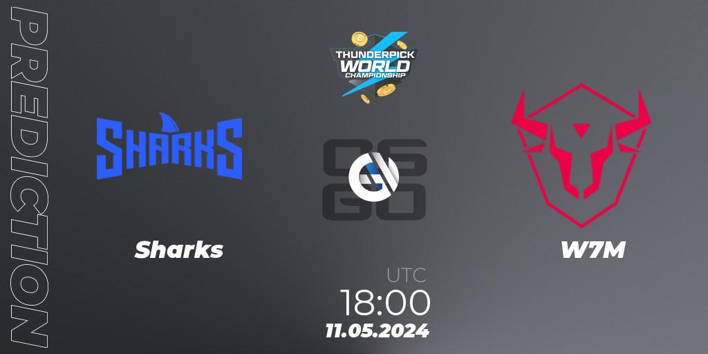 Pronóstico Sharks - W7M. 11.05.2024 at 18:00, Counter-Strike (CS2), Thunderpick World Championship 2024: South American Series #1