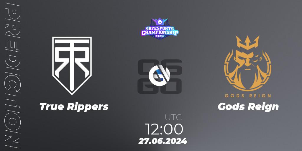 Pronóstico True Rippers - Gods Reign. 27.06.2024 at 12:35, Counter-Strike (CS2), Skyesports Championship 2024: Indian Qualifier