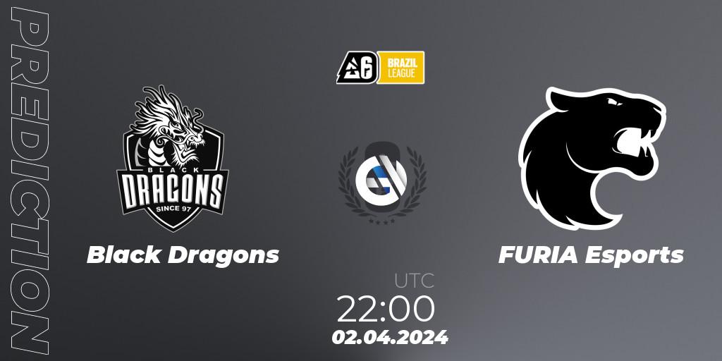 Pronóstico Black Dragons - FURIA Esports. 02.04.24, Rainbow Six, Brazil League 2024 - Stage 1