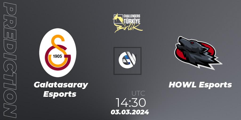 Pronóstico Galatasaray Esports - HOWL Esports. 03.03.2024 at 14:30, VALORANT, VALORANT Challengers 2024 Turkey: Birlik Split 1