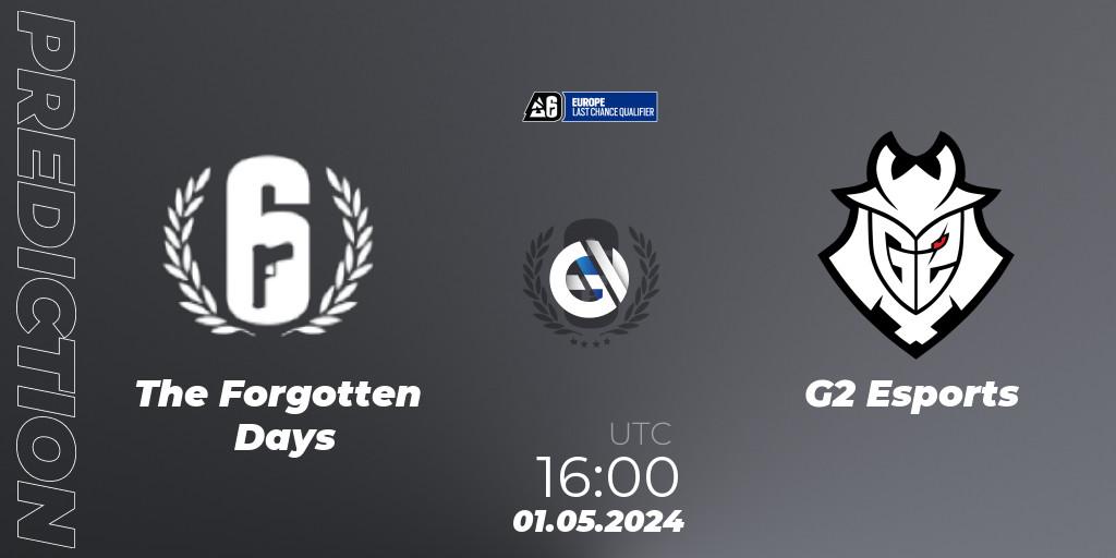Pronóstico The Forgotten Days - G2 Esports. 01.05.2024 at 16:00, Rainbow Six, Europe League 2024 - Stage 1 LCQ