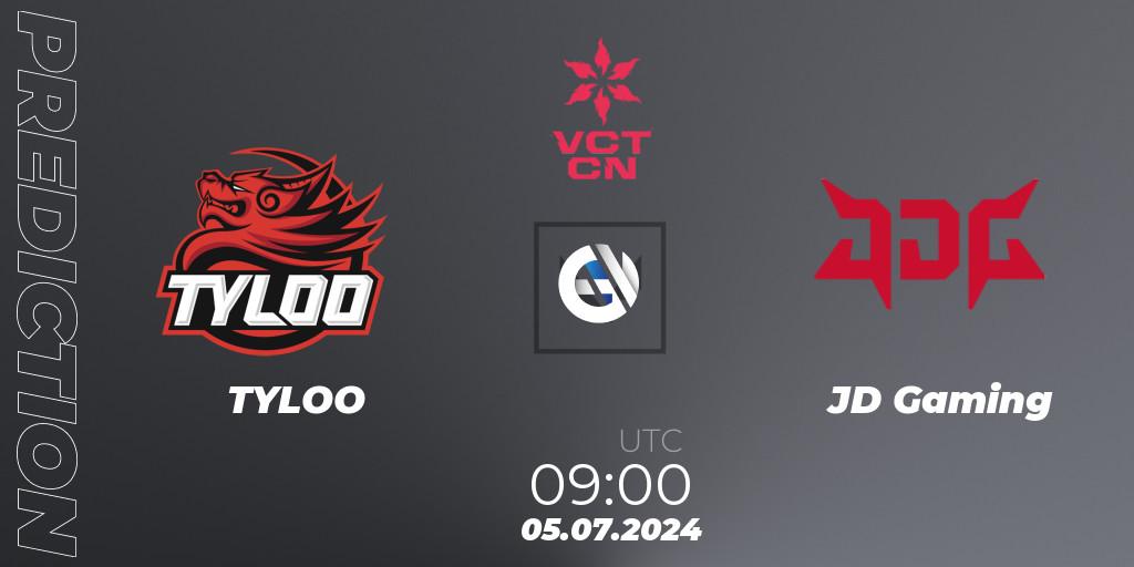 Pronóstico TYLOO - JD Gaming. 05.07.2024 at 09:00, VALORANT, VALORANT Champions Tour China 2024: Stage 2 - Group Stage