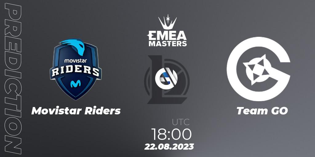 Pronóstico Movistar Riders - Team GO. 22.08.2023 at 18:00, LoL, EMEA Masters Summer 2023