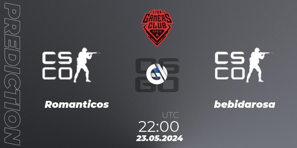 Pronóstico Romanticos - bebidarosa. 23.05.2024 at 22:00, Counter-Strike (CS2), Gamers Club Liga Série A: May 2024
