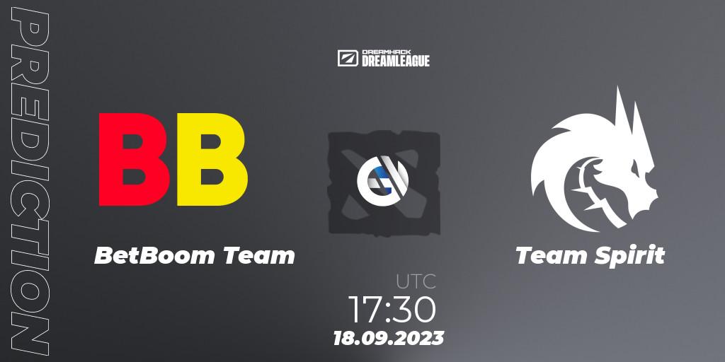 Pronóstico BetBoom Team - Team Spirit. 18.09.2023 at 17:45, Dota 2, DreamLeague Season 21