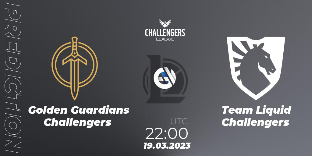 Pronóstico Golden Guardians Challengers - Team Liquid Challengers. 19.03.23, LoL, NACL 2023 Spring - Playoffs
