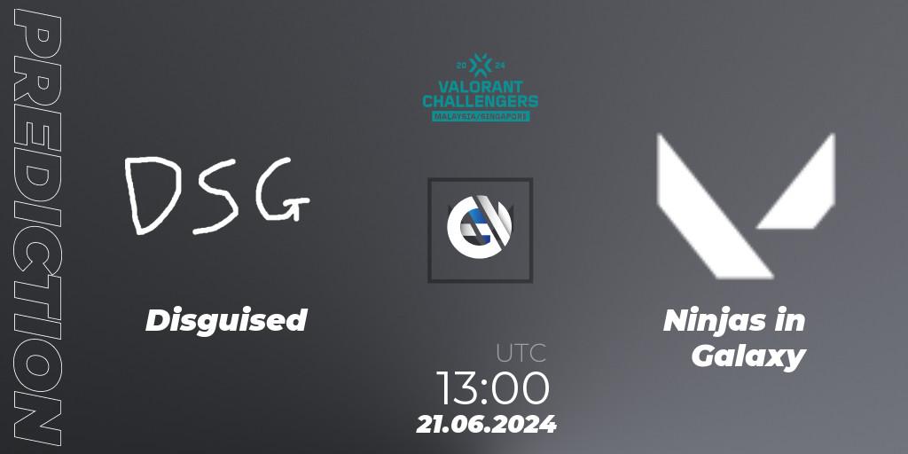 Pronóstico Disguised - Ninjas in Galaxy. 21.06.2024 at 13:00, VALORANT, VALORANT Challengers 2024 Malaysia and Singapore: Split 2