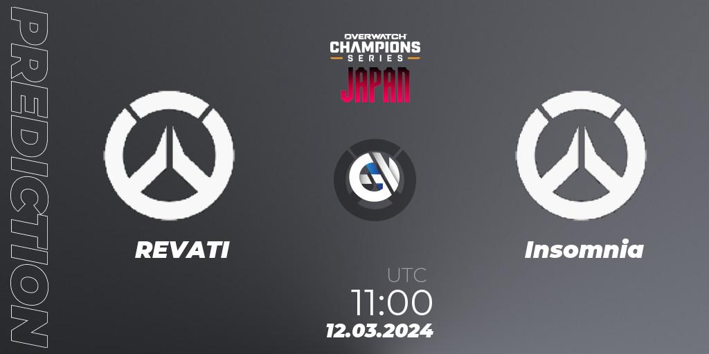 Pronóstico REVATI - Insomnia. 12.03.2024 at 12:00, Overwatch, Overwatch Champions Series 2024 - Stage 1 Japan