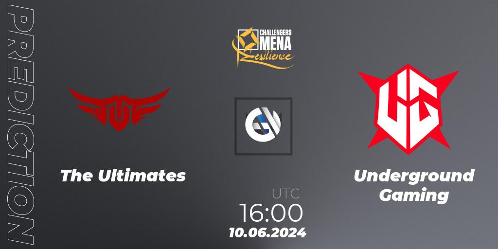 Pronóstico The Ultimates - Underground Gaming. 10.06.2024 at 16:00, VALORANT, VALORANT Challengers 2024 MENA: Resilience Split 2 - GCC and Iraq