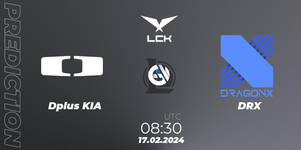 Pronóstico Dplus KIA - DRX. 17.02.2024 at 08:30, LoL, LCK Spring 2024 - Group Stage