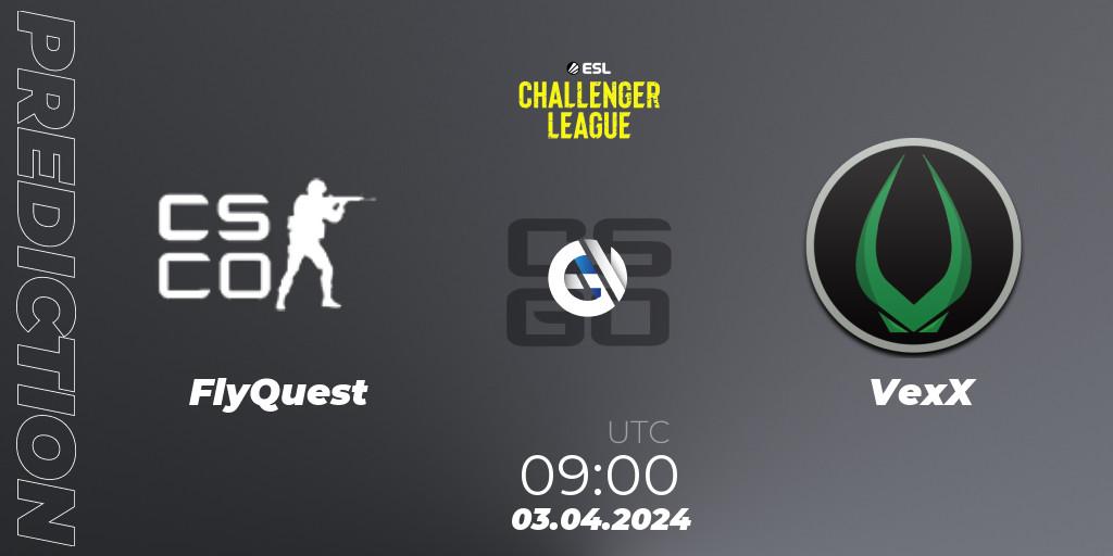 Pronóstico FlyQuest - VexX. 03.04.2024 at 09:00, Counter-Strike (CS2), ESL Challenger League Season 47: Oceania