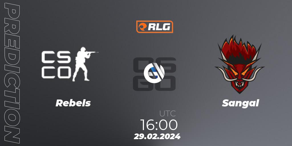 Pronóstico Rebels Gaming - Sangal. 29.02.2024 at 16:00, Counter-Strike (CS2), RES European Series #1