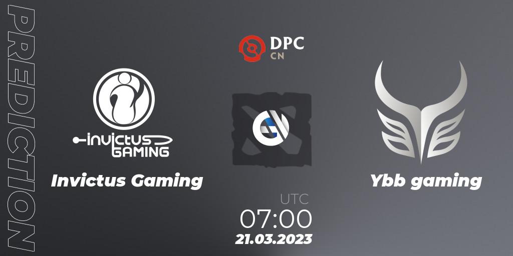Pronóstico Invictus Gaming - Ybb gaming. 21.03.2023 at 06:55, Dota 2, DPC 2023 Tour 2: China Division I (Upper)