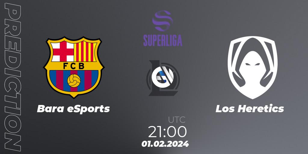 Pronóstico Barça eSports - Los Heretics. 01.02.2024 at 21:00, LoL, Superliga Spring 2024 - Group Stage