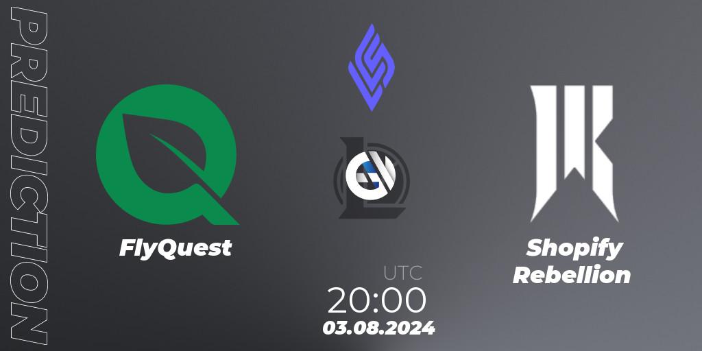 Pronóstico FlyQuest - Shopify Rebellion. 03.08.2024 at 20:00, LoL, LCS Summer 2024 - Group Stage