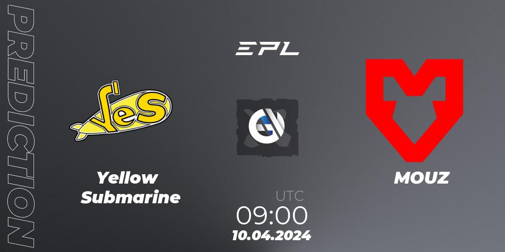 Pronóstico Yellow Submarine - MOUZ. 10.04.24, Dota 2, European Pro League Season 17