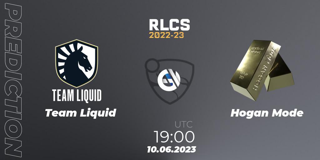 Pronóstico Team Liquid - Hogan Mode. 10.06.2023 at 19:00, Rocket League, RLCS 2022-23 - Spring: Europe Regional 3 - Spring Invitational