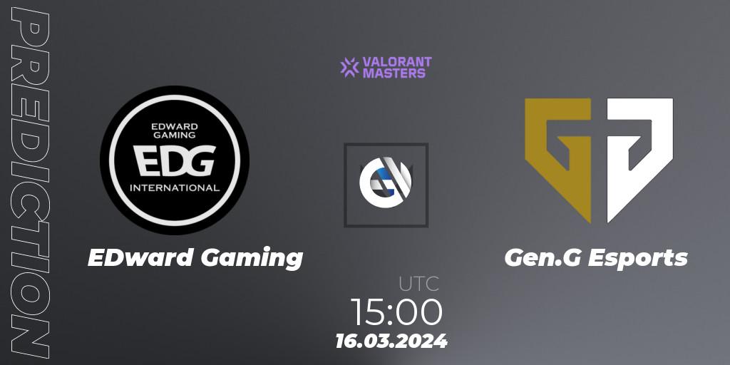 Pronóstico EDward Gaming - Gen.G Esports. 16.03.2024 at 18:00, VALORANT, VCT 2024: Masters Madrid