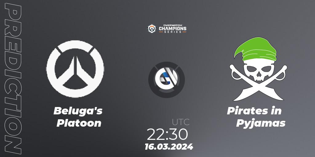 Pronóstico Beluga's Platoon - Pirates in Pyjamas. 16.03.2024 at 22:30, Overwatch, Overwatch Champions Series 2024 - North America Stage 1 Group Stage