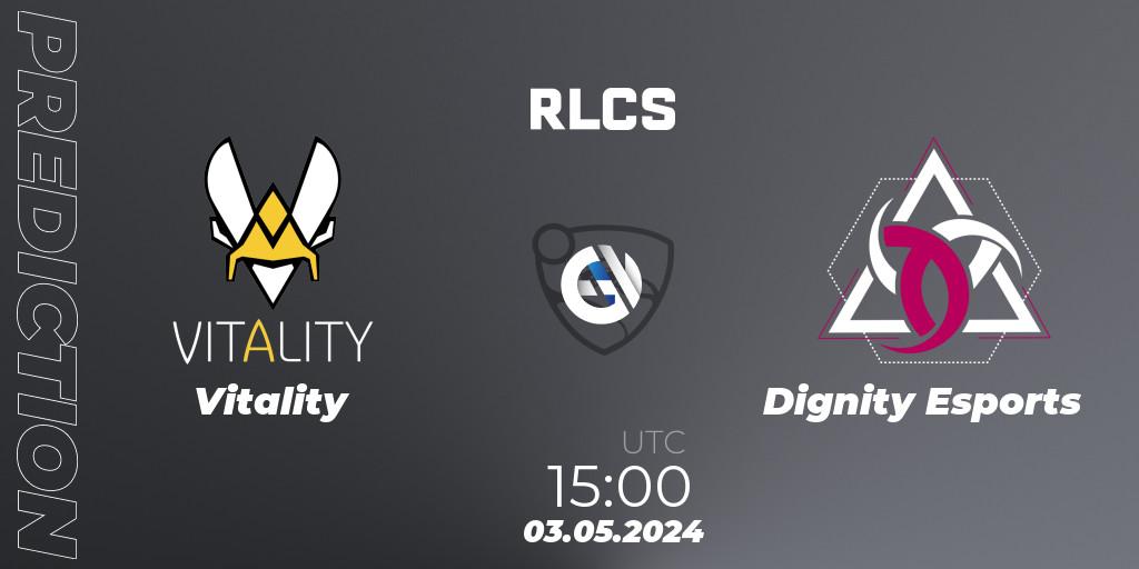 Pronóstico Vitality - Dignity Esports. 03.05.2024 at 15:00, Rocket League, RLCS 2024 - Major 2: EU Open Qualifier 4