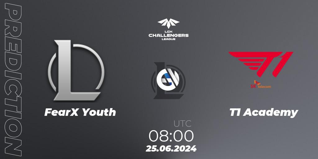 Pronóstico FearX Youth - T1 Academy. 25.06.2024 at 08:00, LoL, LCK Challengers League 2024 Summer - Group Stage