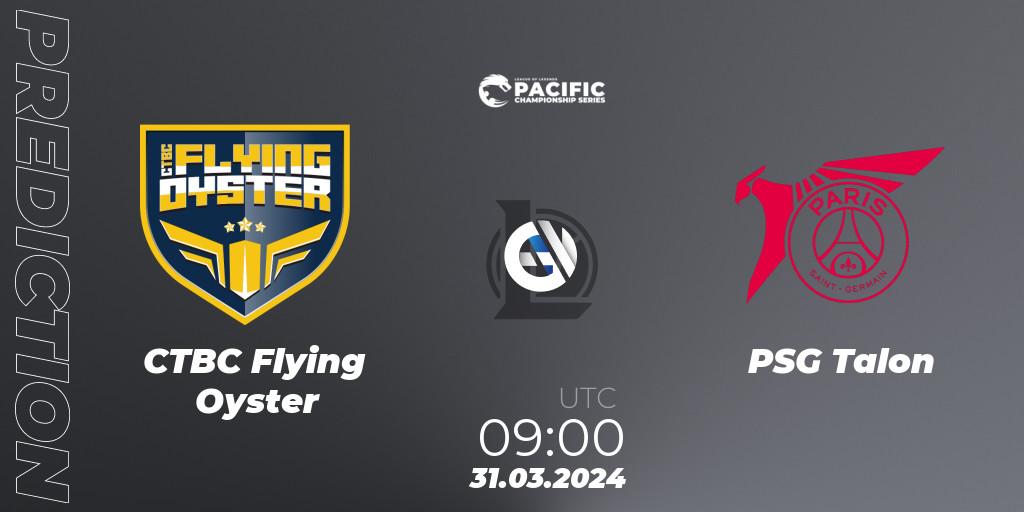 Pronóstico CTBC Flying Oyster - PSG Talon. 31.03.24, LoL, PCS Playoffs Spring 2024