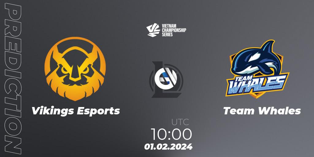 Pronóstico Vikings Esports - Team Whales. 01.02.24, LoL, VCS Dawn 2024 - Group Stage