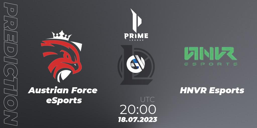 Pronóstico Austrian Force eSports - HNVR Esports. 18.07.2023 at 18:00, LoL, Prime League 2nd Division Summer 2023