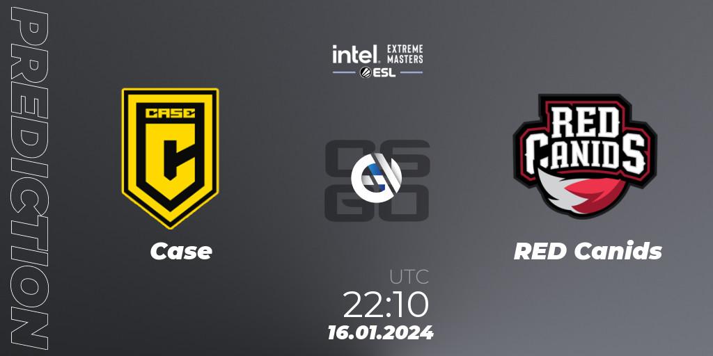 Pronóstico Case - RED Canids. 16.01.2024 at 22:10, Counter-Strike (CS2), Intel Extreme Masters China 2024: South American Open Qualifier #2