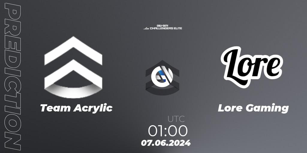 Pronóstico Team Acrylic - Lore Gaming. 07.06.2024 at 01:00, Call of Duty, Call of Duty Challengers 2024 - Elite 3: NA