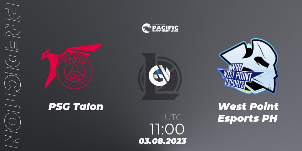 Pronóstico PSG Talon - West Point Esports PH. 04.08.2023 at 11:20, LoL, PACIFIC Championship series Group Stage