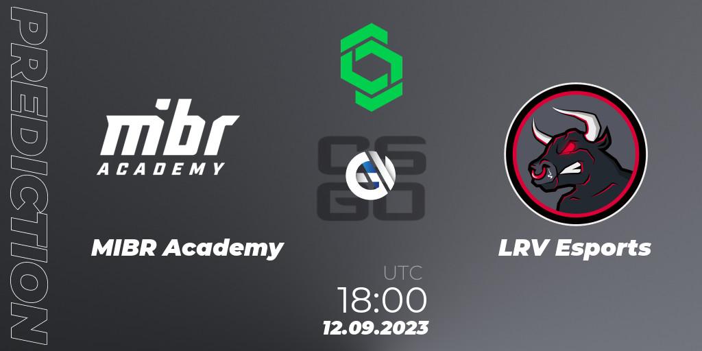 Pronóstico MIBR Academy - LRV Esports. 12.09.23, CS2 (CS:GO), CCT South America Series #11