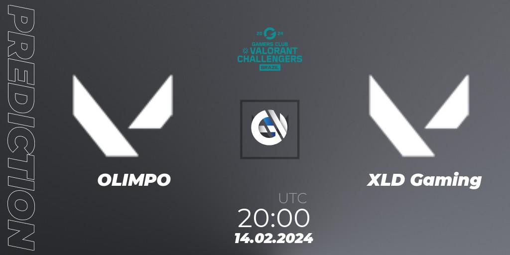 Pronóstico OLIMPO - XLD Gaming. 14.02.2024 at 20:00, VALORANT, VALORANT Challengers Brazil 2024: Split 1