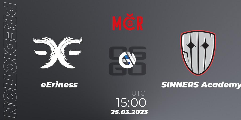 Pronóstico eEriness - SINNERS Academy. 25.03.23, CS2 (CS:GO), Tipsport Cup Prague Spring 2023: Online Stage