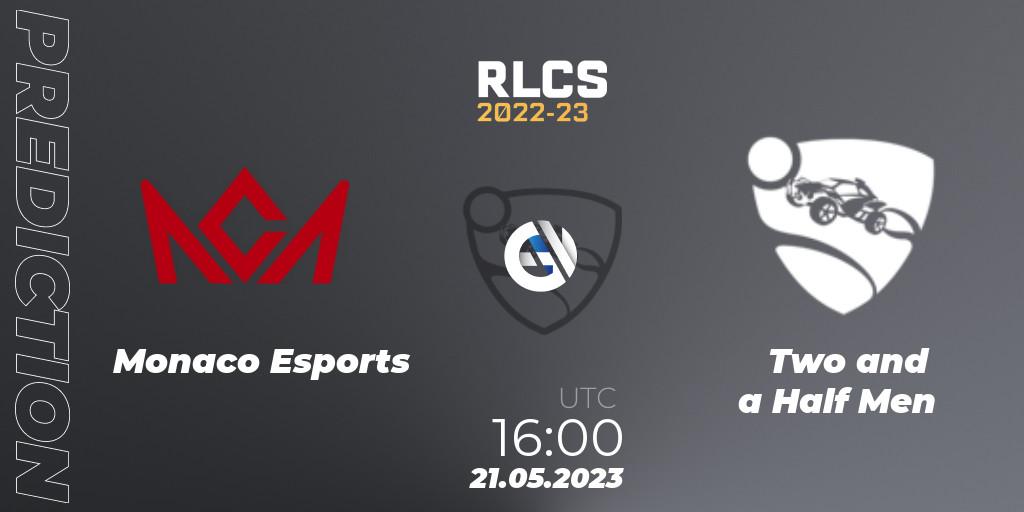Pronóstico Monaco Esports - Two and a Half Men. 21.05.2023 at 16:00, Rocket League, RLCS 2022-23 - Spring: Europe Regional 2 - Spring Cup: Closed Qualifier