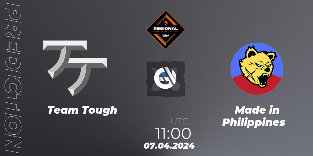 Pronóstico Team Tough - Made in Philippines. 07.04.2024 at 11:30, Dota 2, RES Regional Series: SEA #2