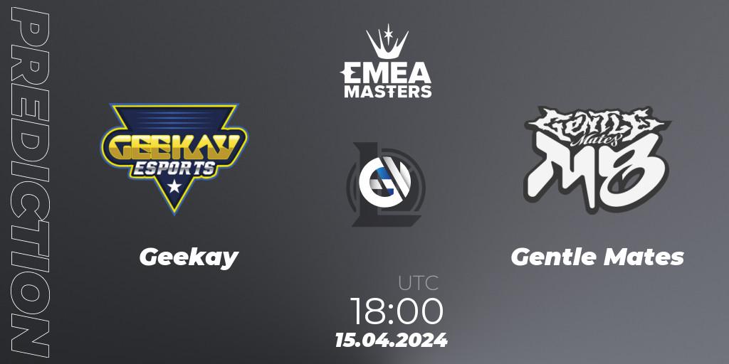Pronóstico Geekay - Gentle Mates. 15.04.2024 at 18:00, LoL, EMEA Masters Spring 2024 - Play-In